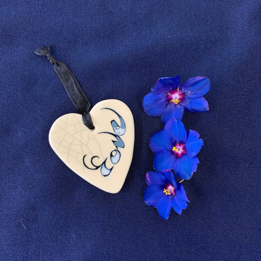 Cornish Love Heart Blue